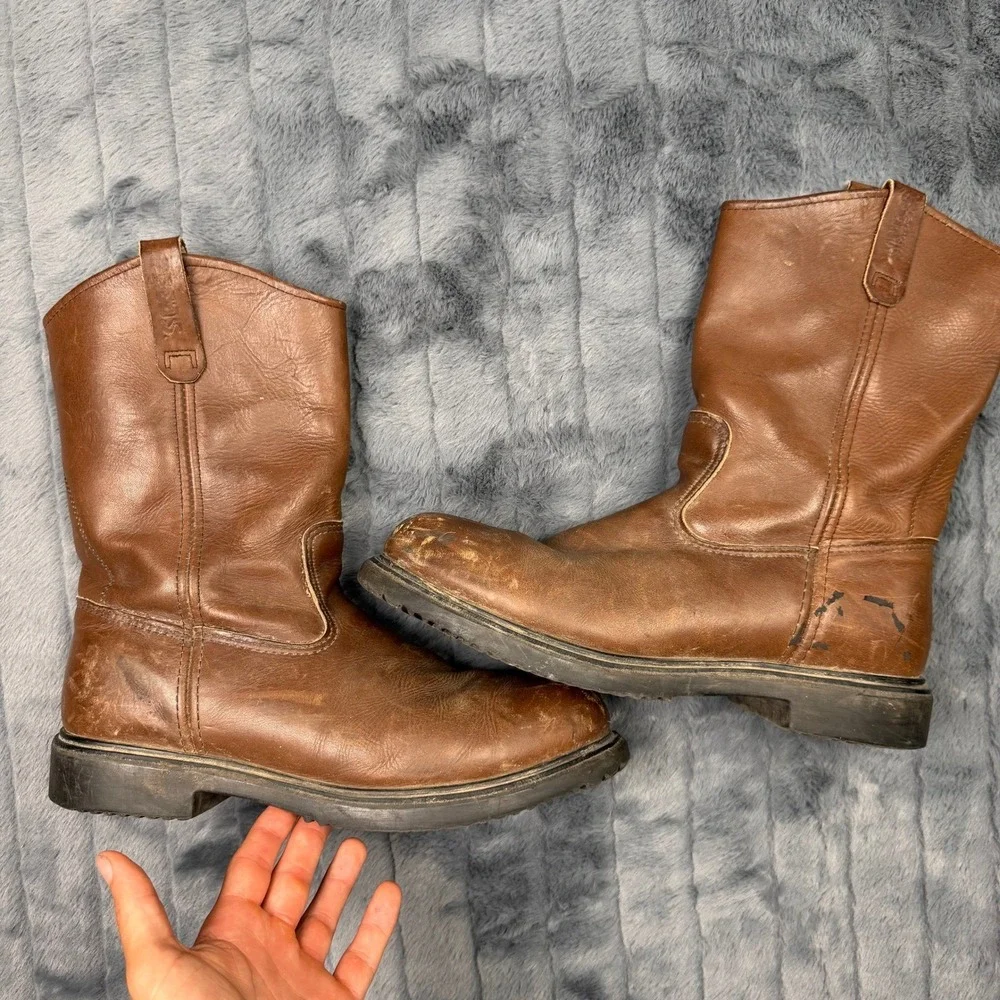 Red Wing 2231 Pecos Boots Brown Leather Steel Toe PT91 USA Mens 11.5 D